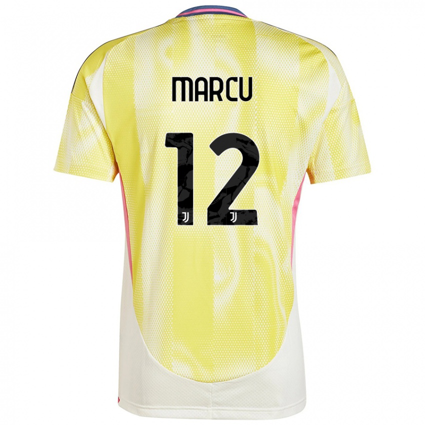 Enfant Maillot Alessio Marcu #12 Jaune Solaire Tenues Extérieur 2024/25 T-Shirt Belgique