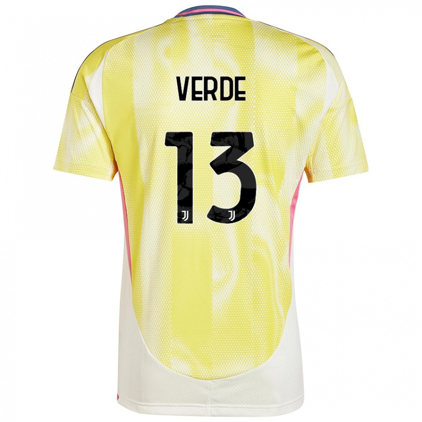 Enfant Maillot Francesco Verde #13 Jaune Solaire Tenues Extérieur 2024/25 T-Shirt Belgique