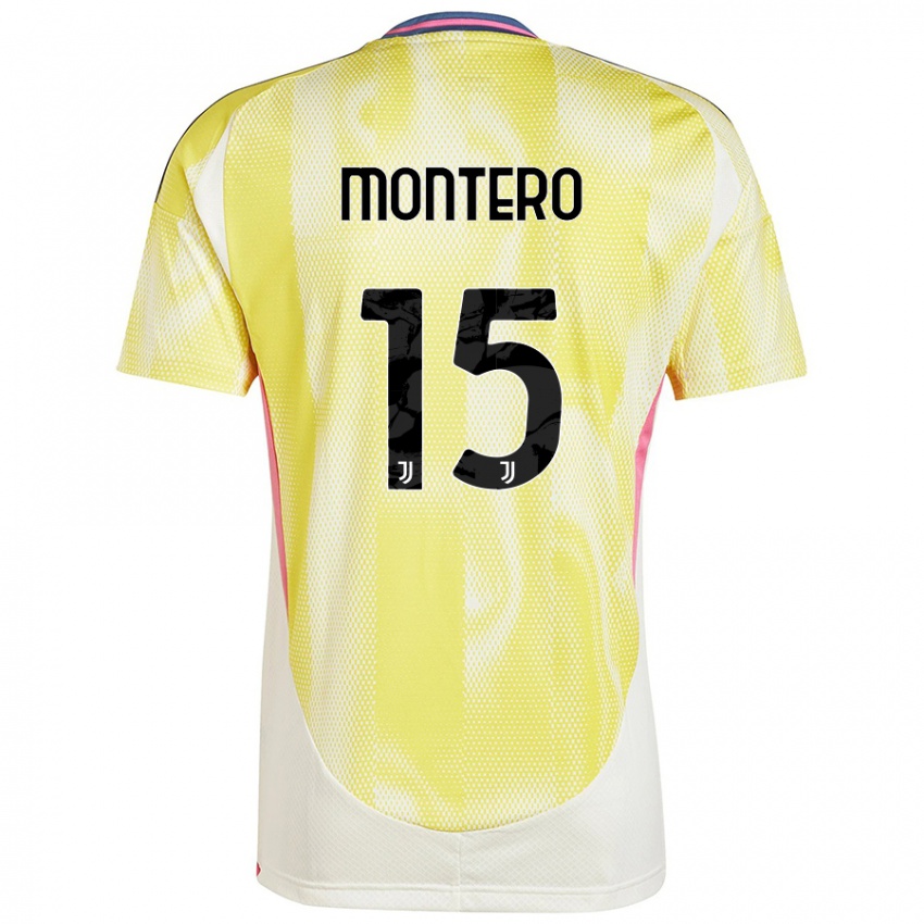 Enfant Maillot Alfonso Montero #15 Jaune Solaire Tenues Extérieur 2024/25 T-Shirt Belgique