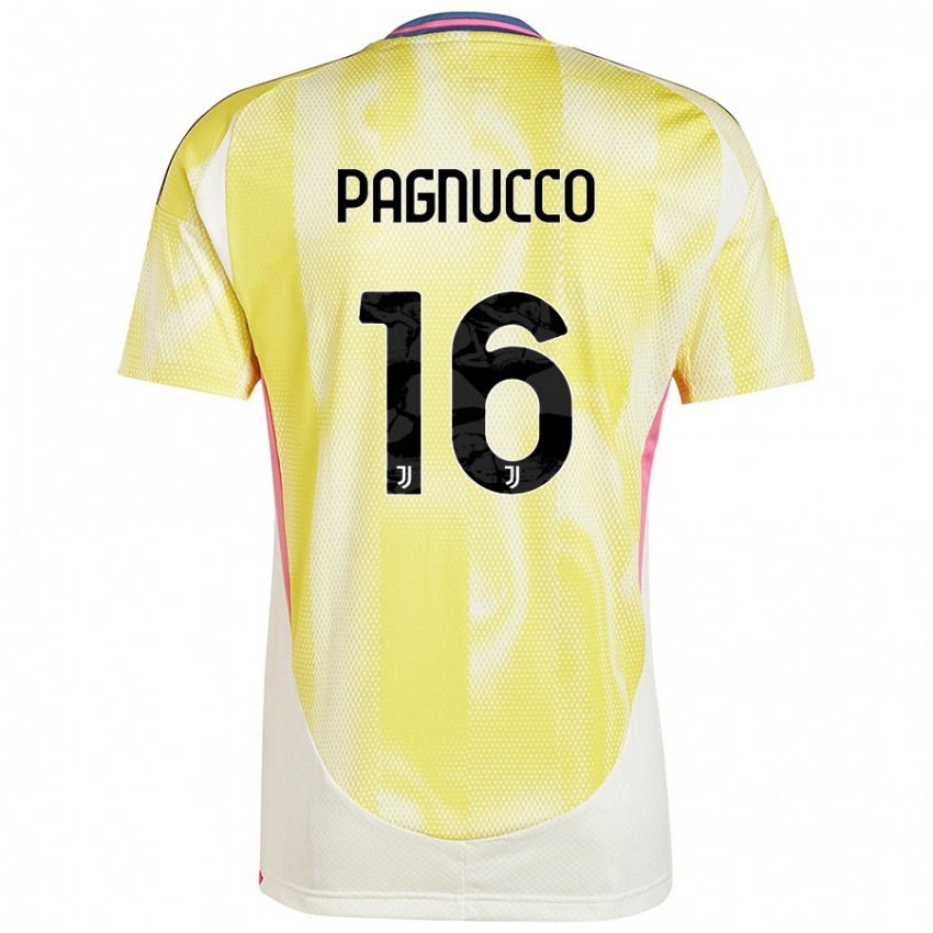 Enfant Maillot Filippo Pagnucco #16 Jaune Solaire Tenues Extérieur 2024/25 T-Shirt Belgique