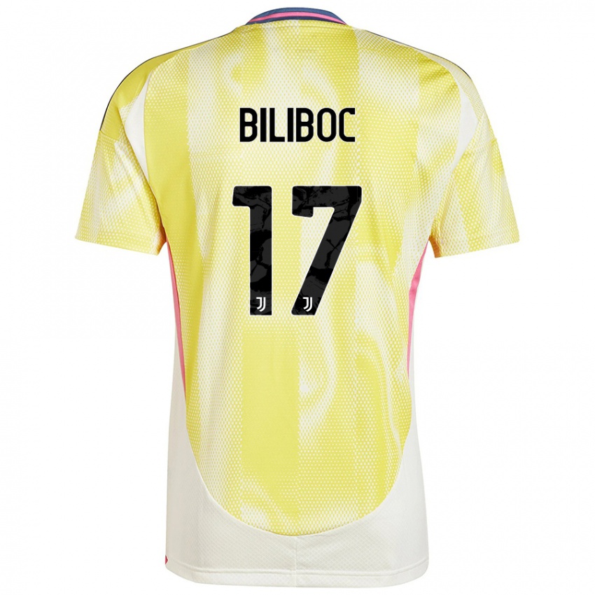 Enfant Maillot Lorenzo Biliboc #17 Jaune Solaire Tenues Extérieur 2024/25 T-Shirt Belgique