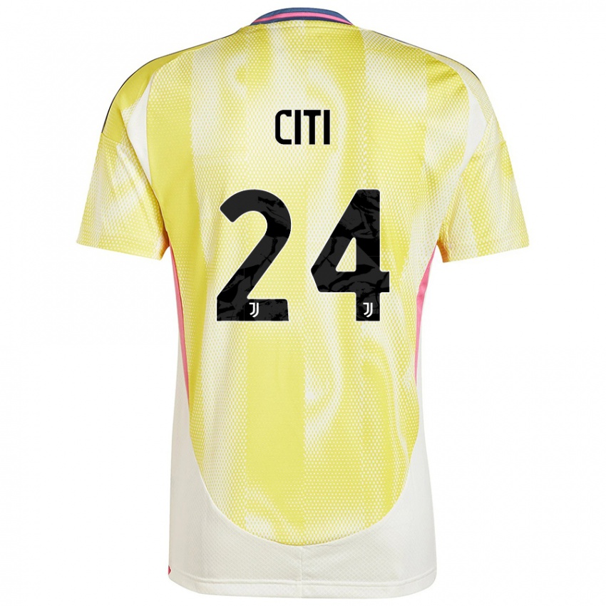 Enfant Maillot Alessandro Citi #24 Jaune Solaire Tenues Extérieur 2024/25 T-Shirt Belgique