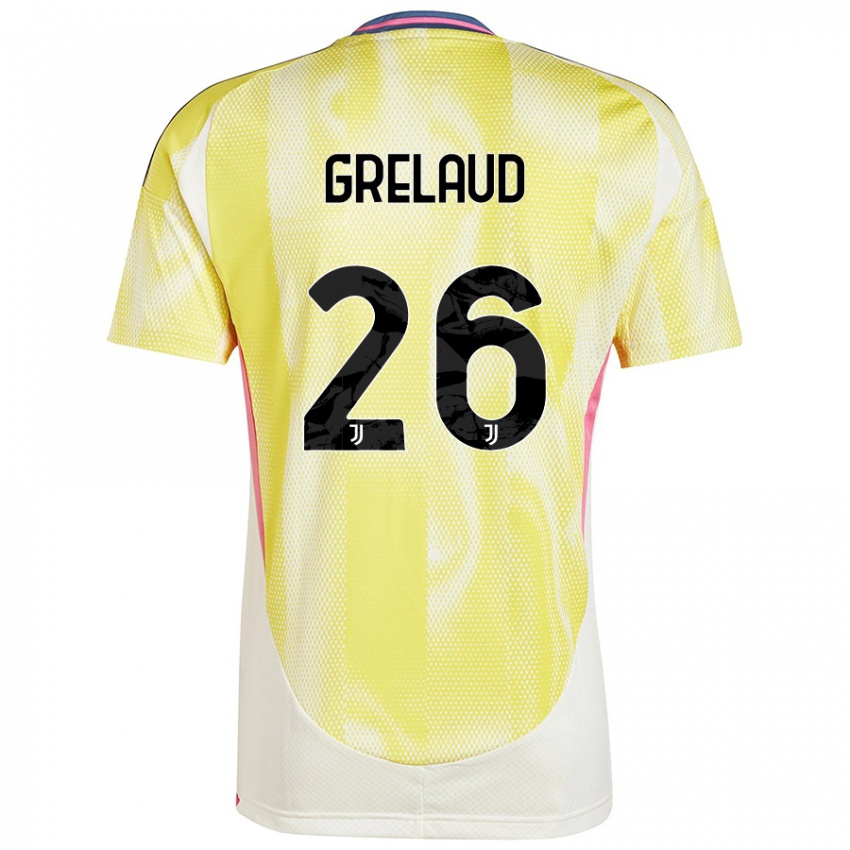 Enfant Maillot Josue Grelaud #26 Jaune Solaire Tenues Extérieur 2024/25 T-Shirt Belgique