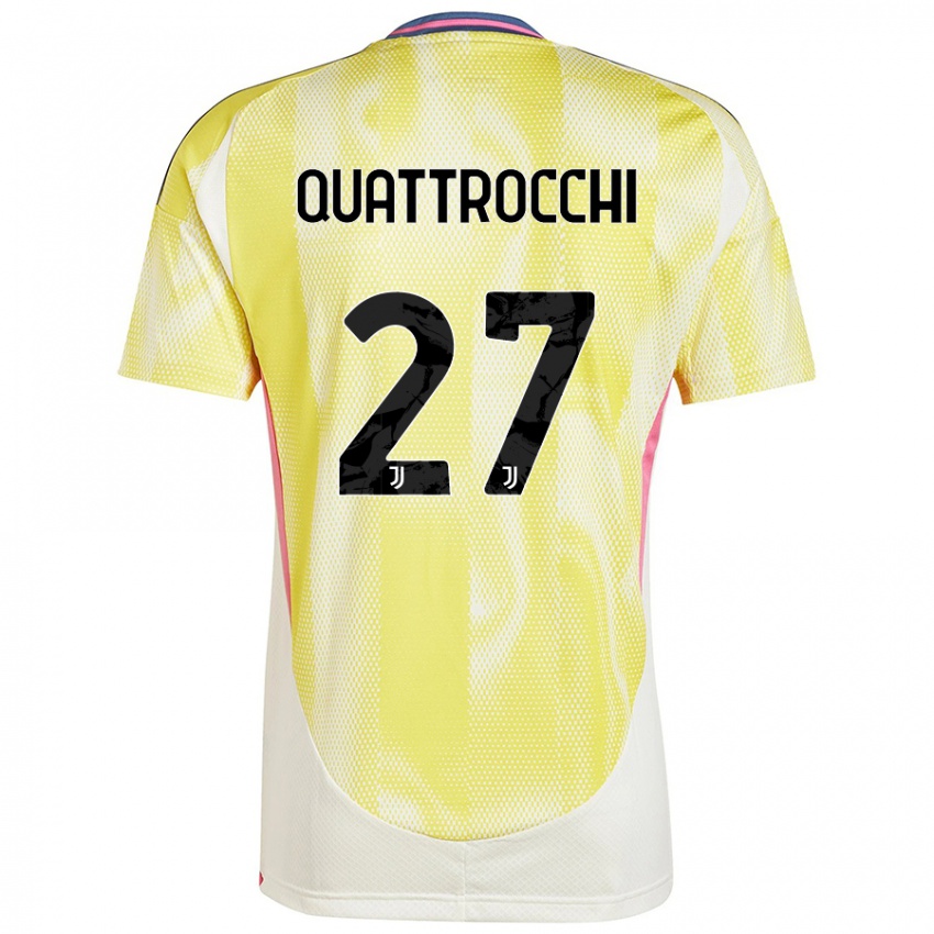 Enfant Maillot Juan Ignacio Quattrocchi #27 Jaune Solaire Tenues Extérieur 2024/25 T-Shirt Belgique