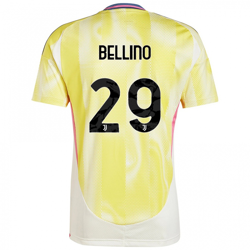 Enfant Maillot Filippo Bellino #29 Jaune Solaire Tenues Extérieur 2024/25 T-Shirt Belgique