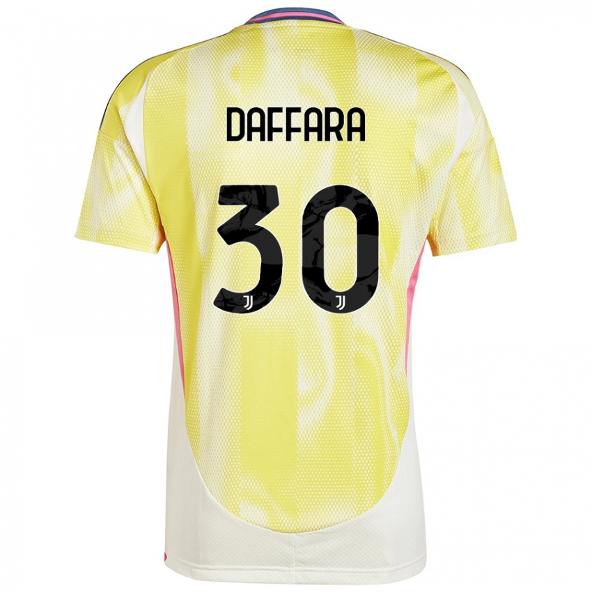 Enfant Maillot Giovanni Daffara #30 Jaune Solaire Tenues Extérieur 2024/25 T-Shirt Belgique