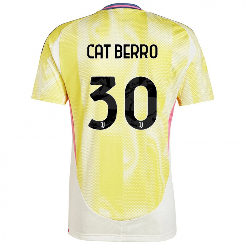 Enfant Maillot Simone Cat Berro #30 Jaune Solaire Tenues Extérieur 2024/25 T-Shirt Belgique