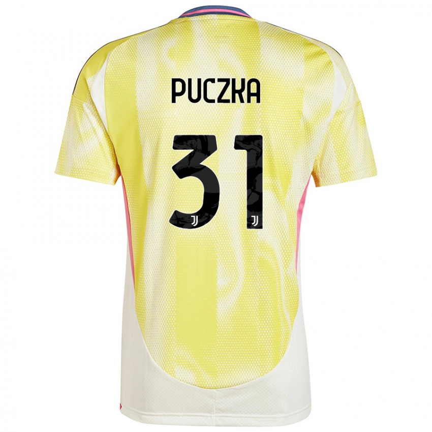 Enfant Maillot David Puczka #31 Jaune Solaire Tenues Extérieur 2024/25 T-Shirt Belgique