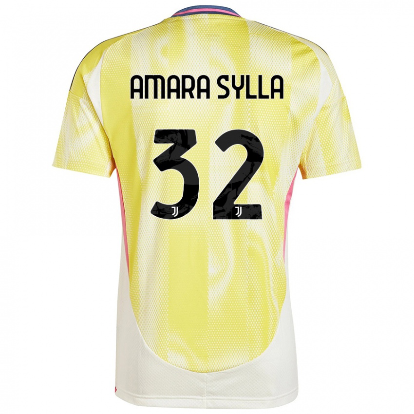 Enfant Maillot Idris Amara Sylla #32 Jaune Solaire Tenues Extérieur 2024/25 T-Shirt Belgique