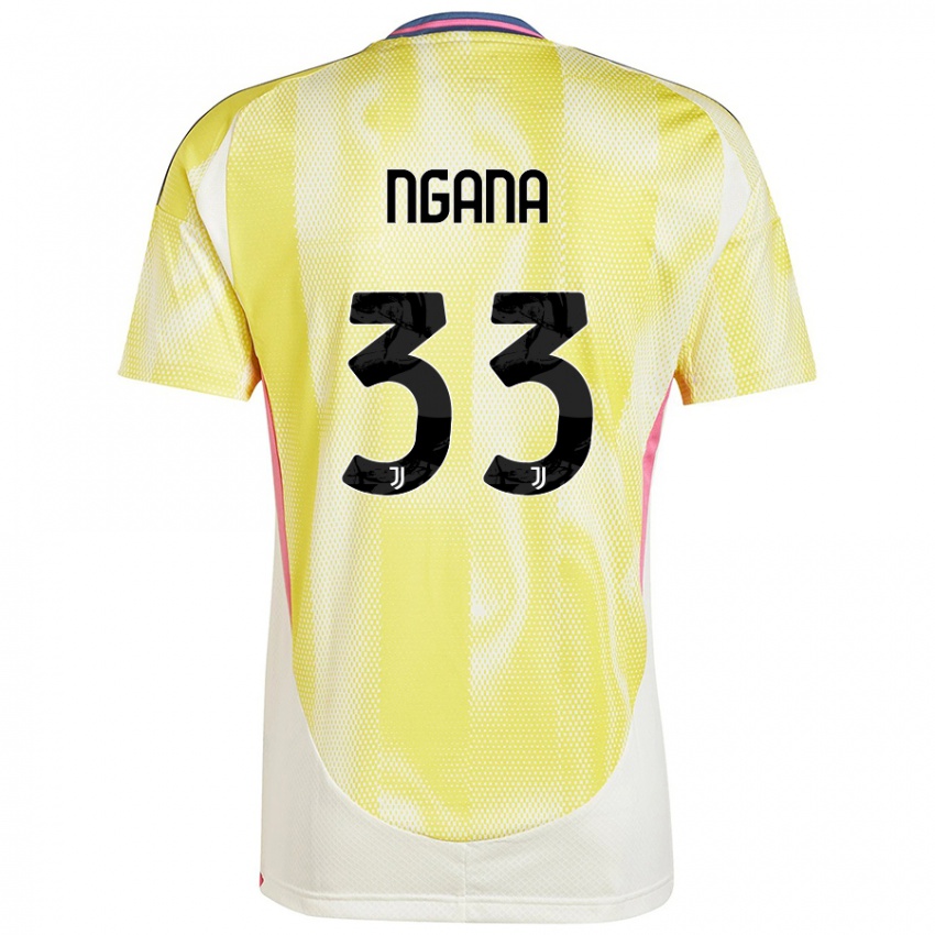 Enfant Maillot Valdes Ngana #33 Jaune Solaire Tenues Extérieur 2024/25 T-Shirt Belgique