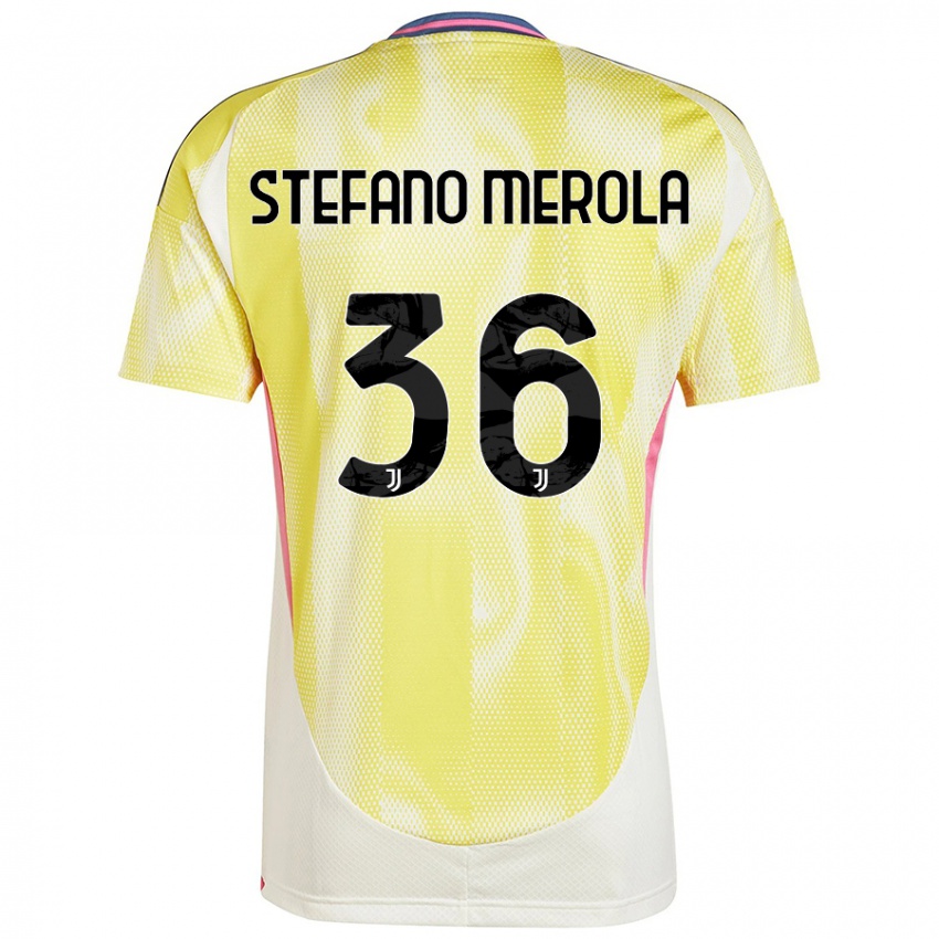 Enfant Maillot Antonio Stefano Merola #36 Jaune Solaire Tenues Extérieur 2024/25 T-Shirt Belgique