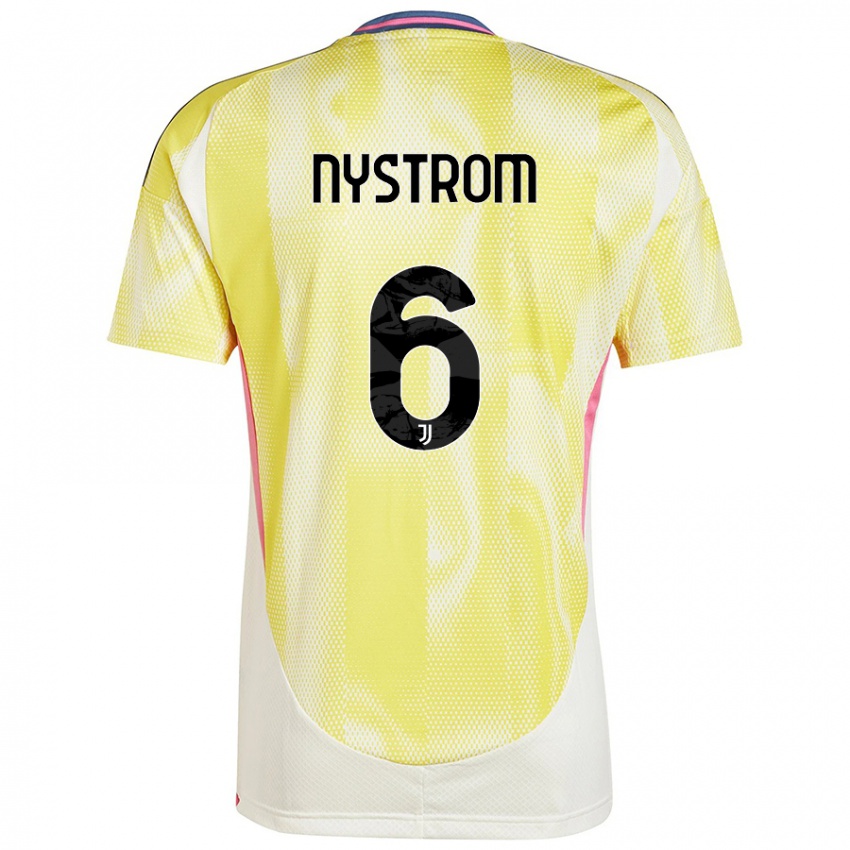 Enfant Maillot Paulina Nyström #6 Jaune Solaire Tenues Extérieur 2024/25 T-Shirt Belgique