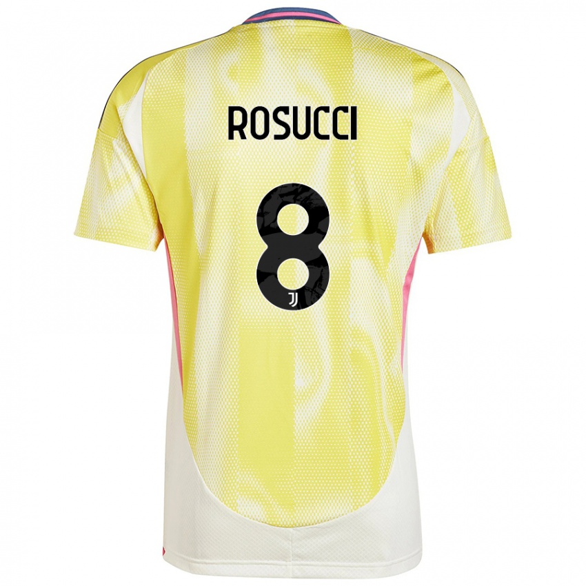 Enfant Maillot Martina Rosucci #8 Jaune Solaire Tenues Extérieur 2024/25 T-Shirt Belgique