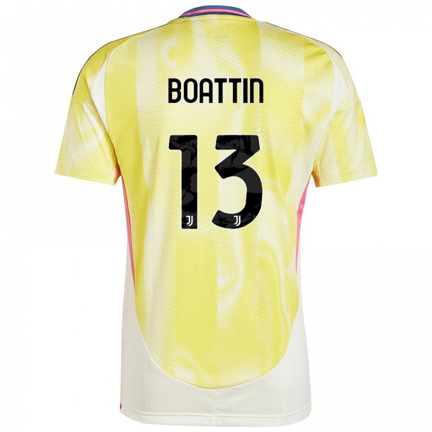 Enfant Maillot Lisa Boattin #13 Jaune Solaire Tenues Extérieur 2024/25 T-Shirt Belgique