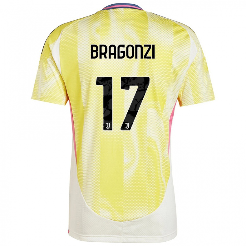 Enfant Maillot Asia Bragonzi #17 Jaune Solaire Tenues Extérieur 2024/25 T-Shirt Belgique