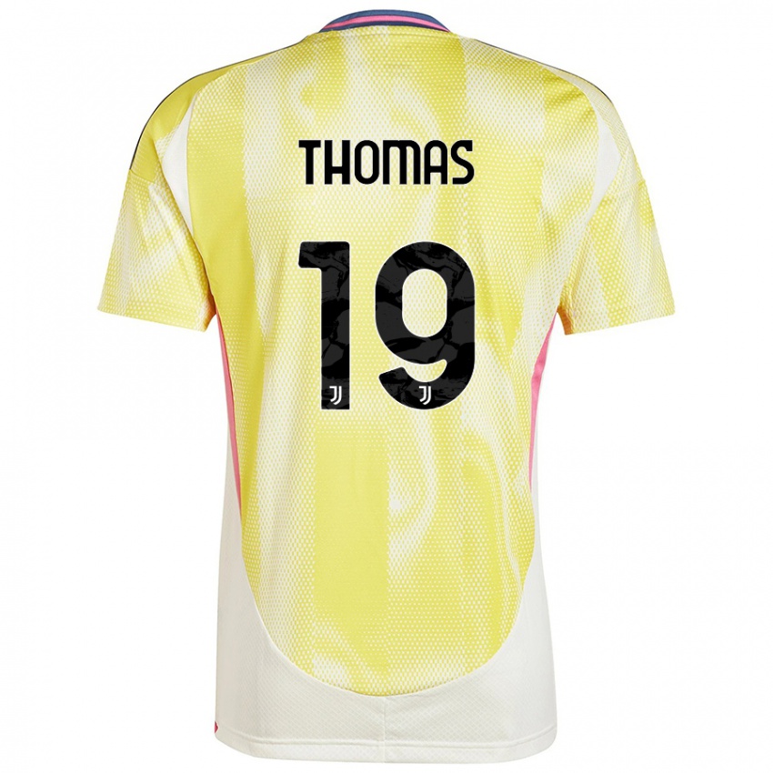 Enfant Maillot Lindsey Thomas #19 Jaune Solaire Tenues Extérieur 2024/25 T-Shirt Belgique