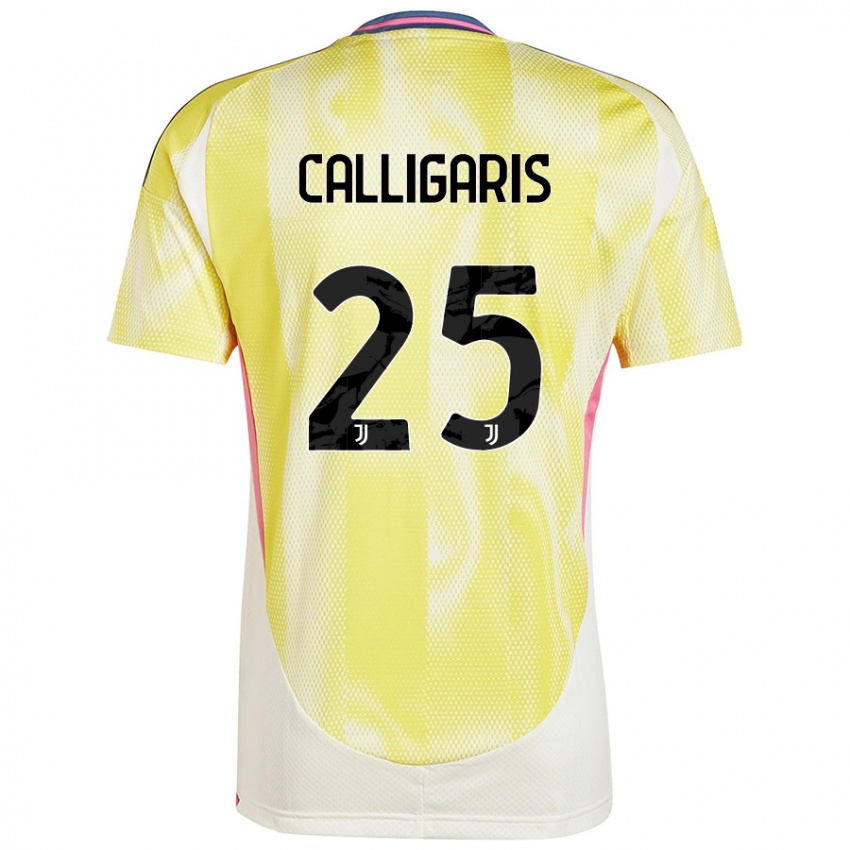 Enfant Maillot Viola Calligaris #25 Jaune Solaire Tenues Extérieur 2024/25 T-Shirt Belgique