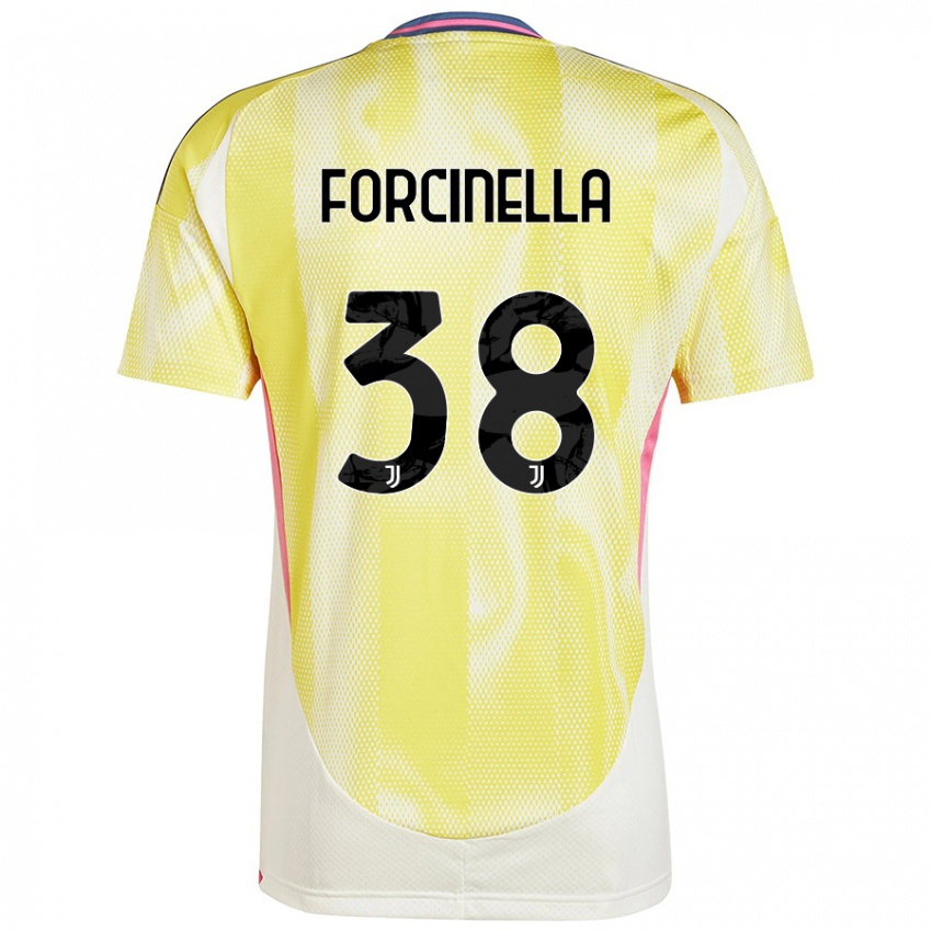 Enfant Maillot Camilla Forcinella #38 Jaune Solaire Tenues Extérieur 2024/25 T-Shirt Belgique