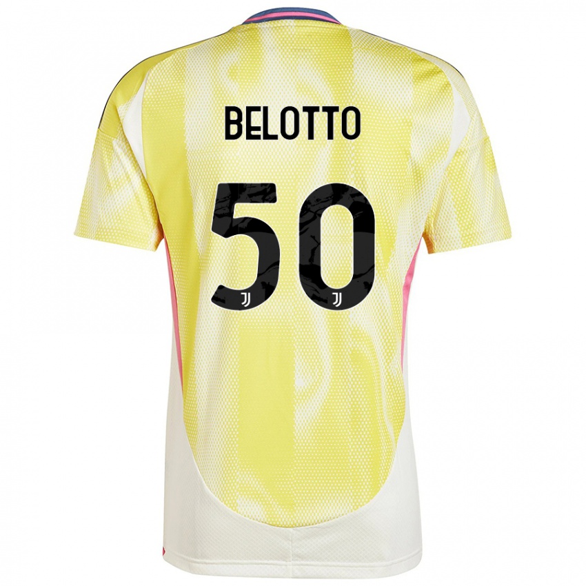 Enfant Maillot Soledad Belotto #50 Jaune Solaire Tenues Extérieur 2024/25 T-Shirt Belgique