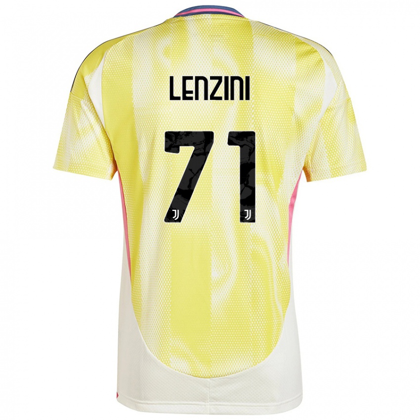 Enfant Maillot Martina Lenzini #71 Jaune Solaire Tenues Extérieur 2024/25 T-Shirt Belgique