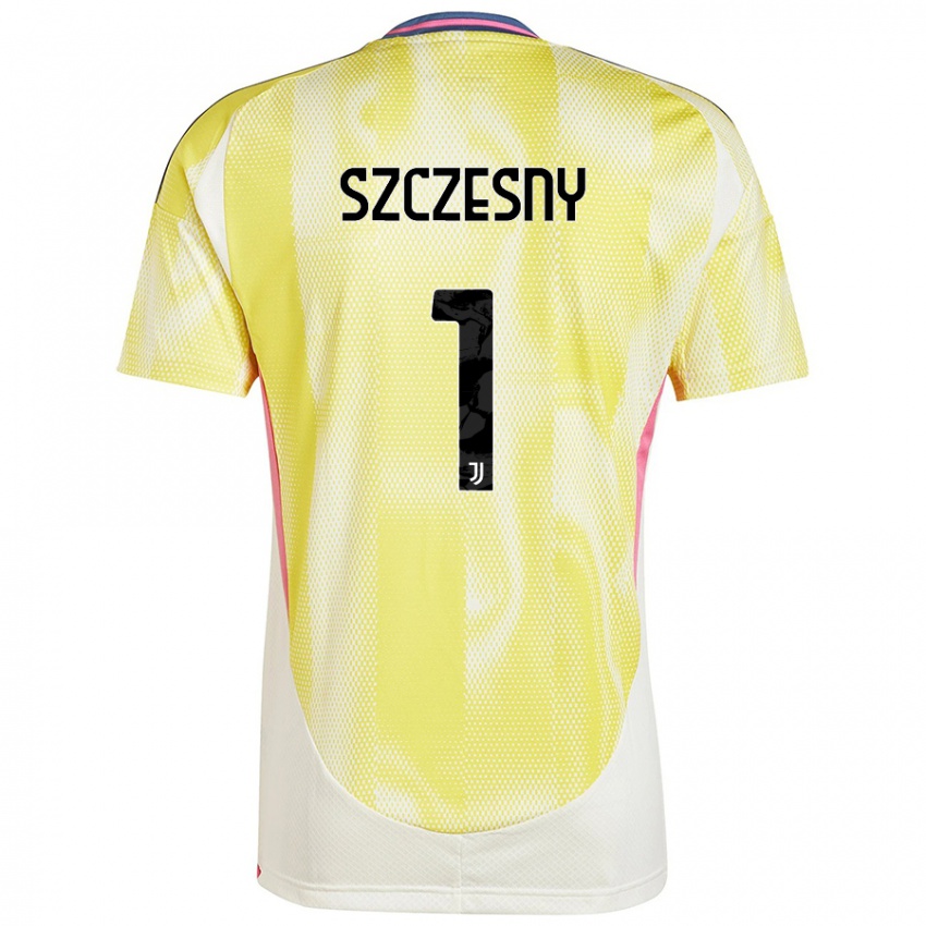 Enfant Maillot Wojciech Szczesny #1 Jaune Solaire Tenues Extérieur 2024/25 T-Shirt Belgique