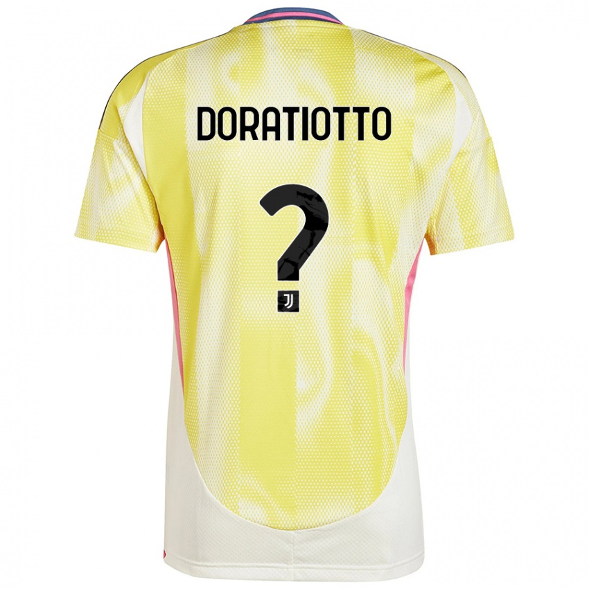 Enfant Maillot Giulio Doratiotto #0 Jaune Solaire Tenues Extérieur 2024/25 T-Shirt Belgique