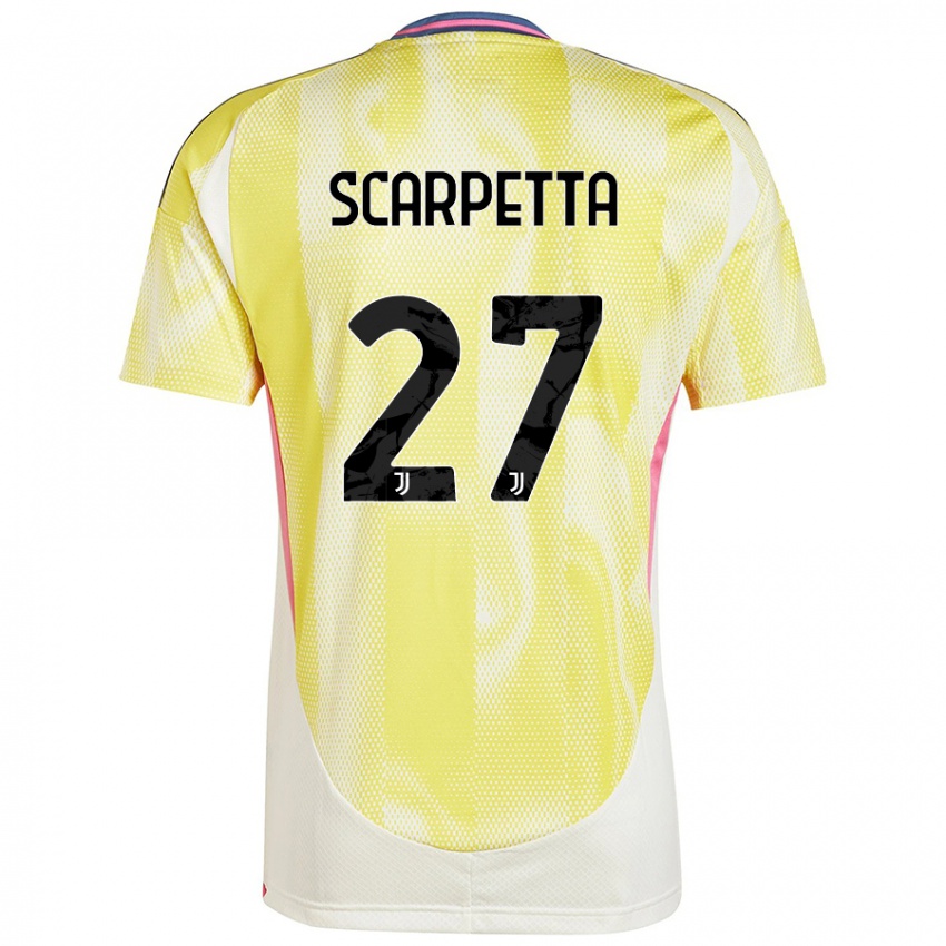 Enfant Maillot Jacopo Scarpetta #27 Jaune Solaire Tenues Extérieur 2024/25 T-Shirt Belgique