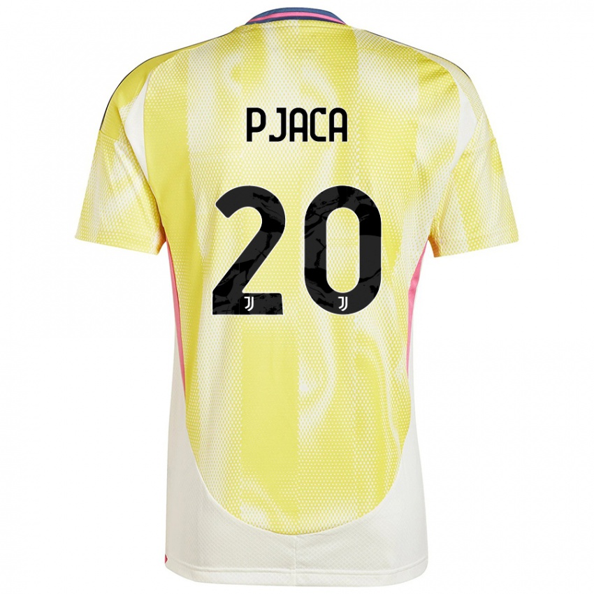 Enfant Maillot Marko Pjaca #20 Jaune Solaire Tenues Extérieur 2024/25 T-Shirt Belgique