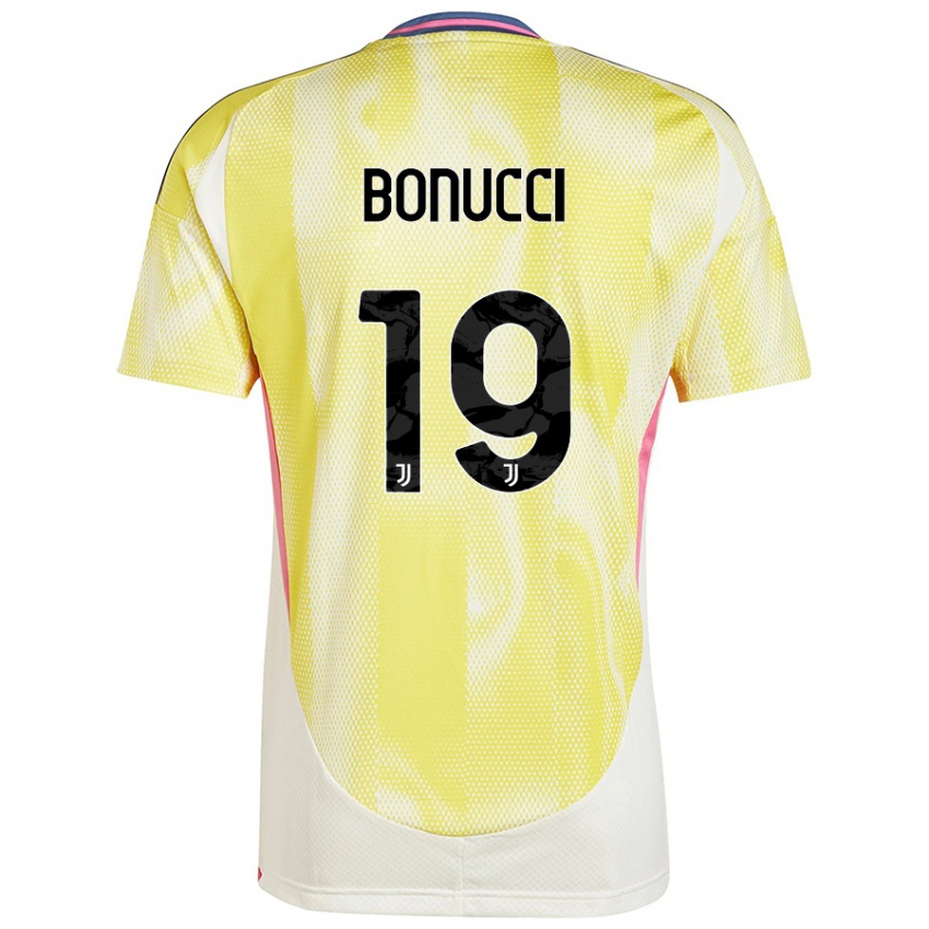 Enfant Maillot Leonardo Bonucci #19 Jaune Solaire Tenues Extérieur 2024/25 T-Shirt Belgique