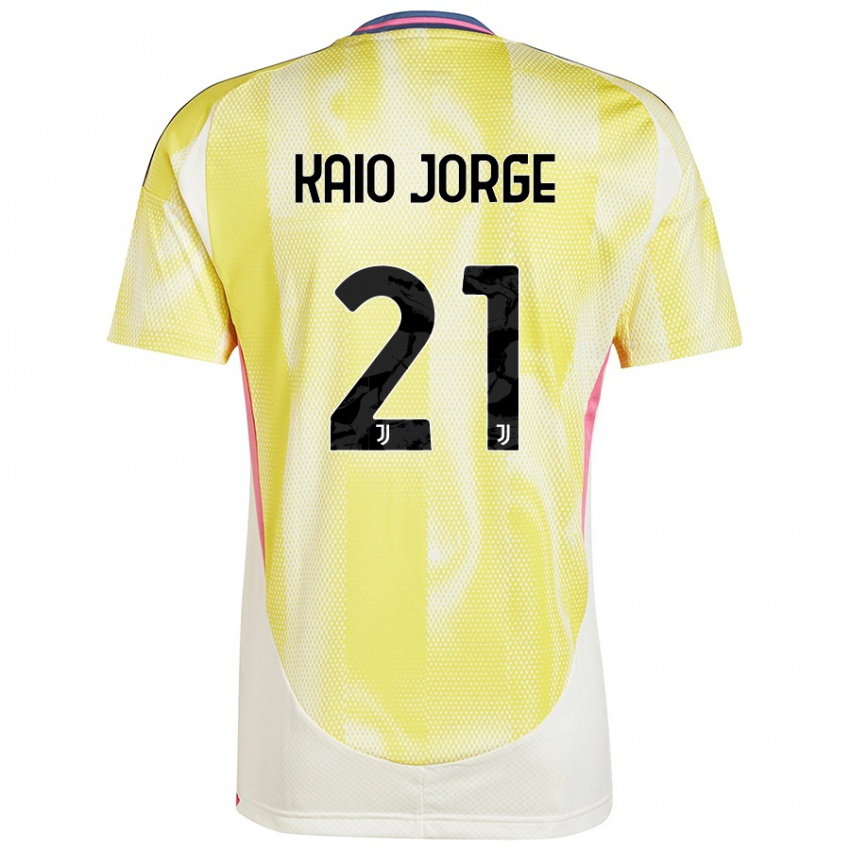 Enfant Maillot Kaio Jorge #21 Jaune Solaire Tenues Extérieur 2024/25 T-Shirt Belgique