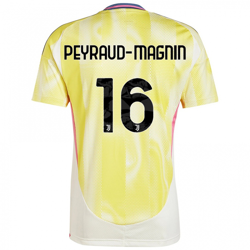 Enfant Maillot Pauline Peyraud-Magnin #16 Jaune Solaire Tenues Extérieur 2024/25 T-Shirt Belgique