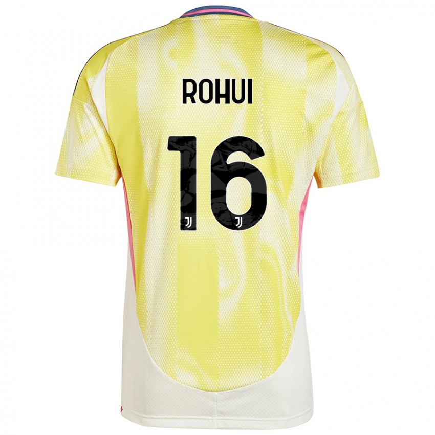 Enfant Maillot Jonas Rohui #16 Jaune Solaire Tenues Extérieur 2024/25 T-Shirt Belgique