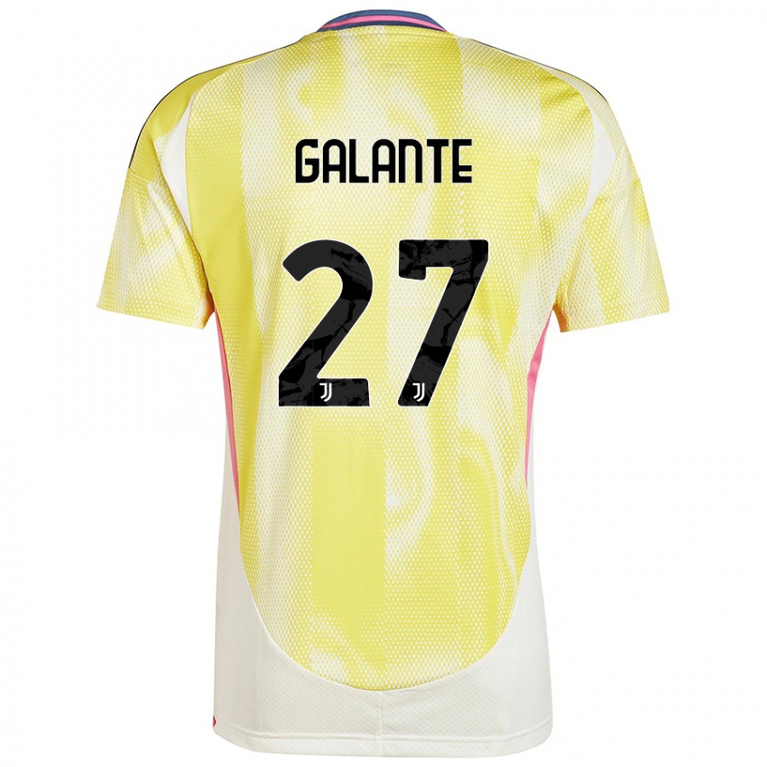 Enfant Maillot Tommaso Galante #27 Jaune Solaire Tenues Extérieur 2024/25 T-Shirt Belgique