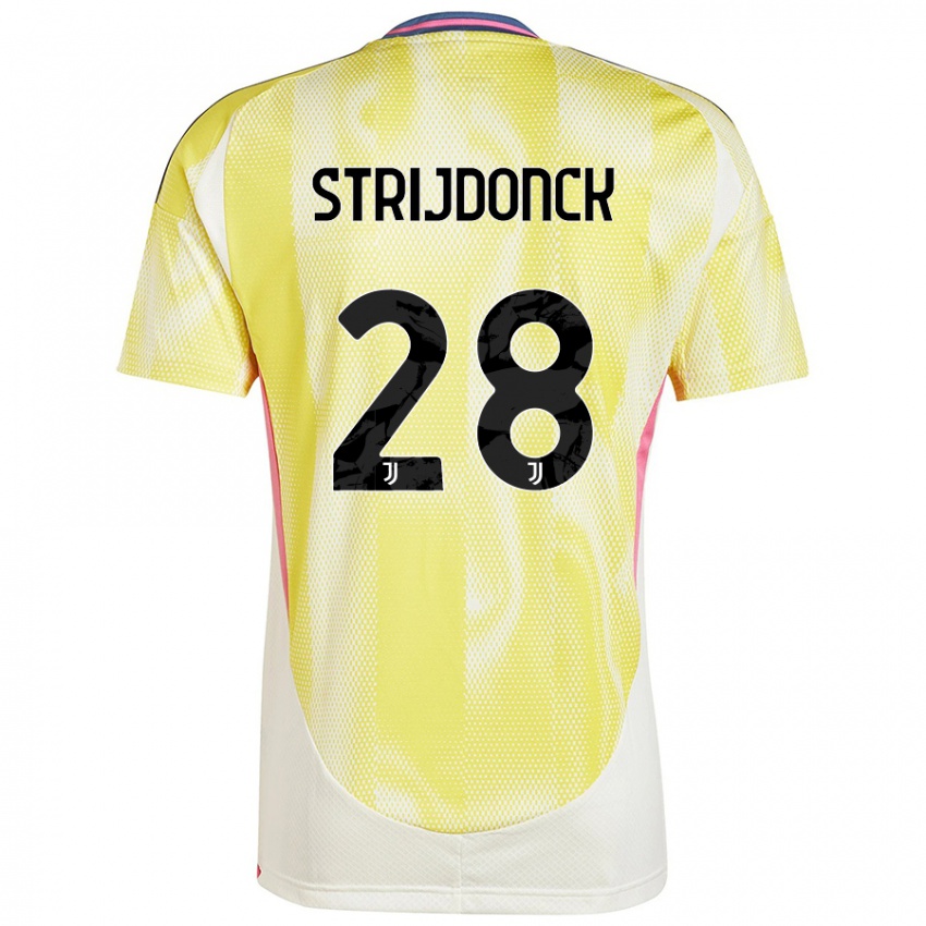 Enfant Maillot Bayron Strijdonck #28 Jaune Solaire Tenues Extérieur 2024/25 T-Shirt Belgique