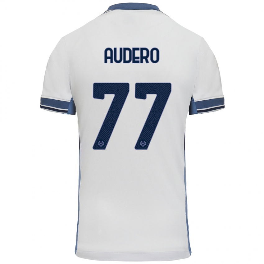 Kinderen Emil Audero #77 Wit Grijs Uitshirt Uittenue 2024/25 T-Shirt België