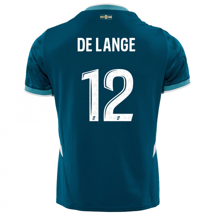 Enfant Maillot Jeffrey De Lange #12 Turquoise Bleu Tenues Extérieur 2024/25 T-Shirt Belgique