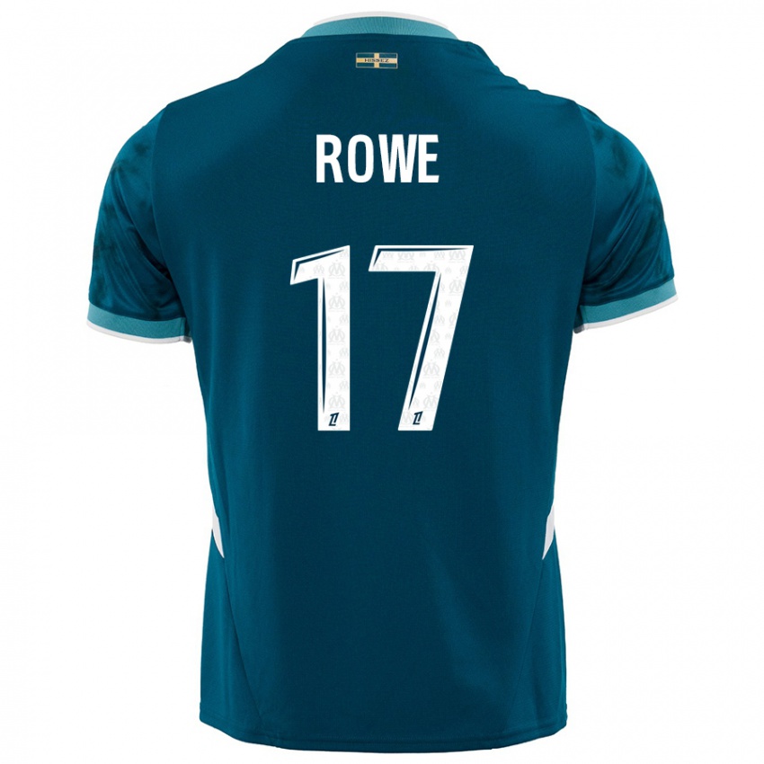 Enfant Maillot Jonathan Rowe #17 Turquoise Bleu Tenues Extérieur 2024/25 T-Shirt Belgique