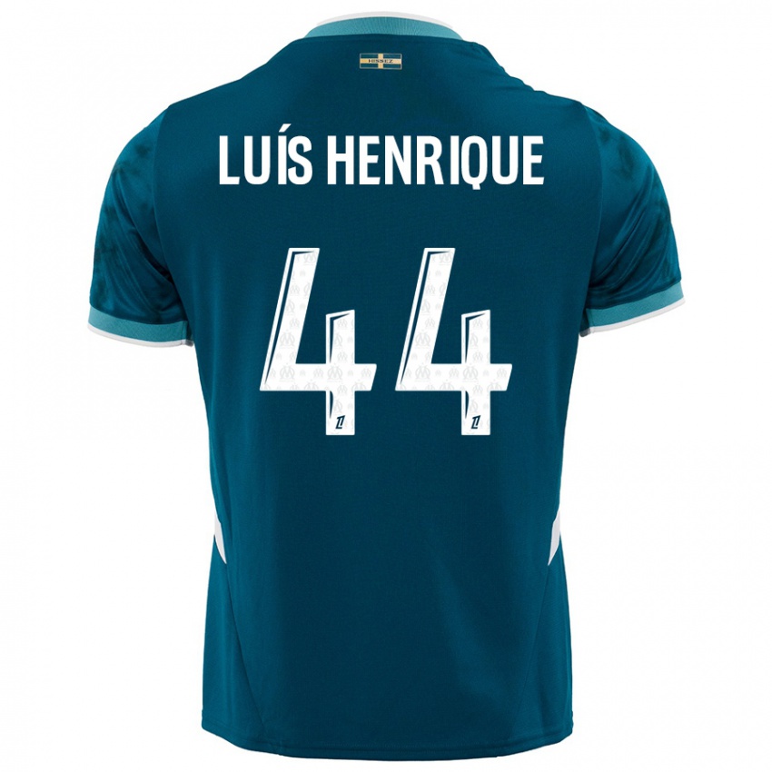 Enfant Maillot Luis Henrique #44 Turquoise Bleu Tenues Extérieur 2024/25 T-Shirt Belgique