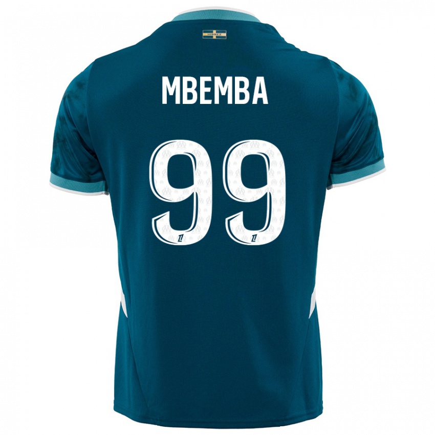 Enfant Maillot Chancel Mbemba #99 Turquoise Bleu Tenues Extérieur 2024/25 T-Shirt Belgique