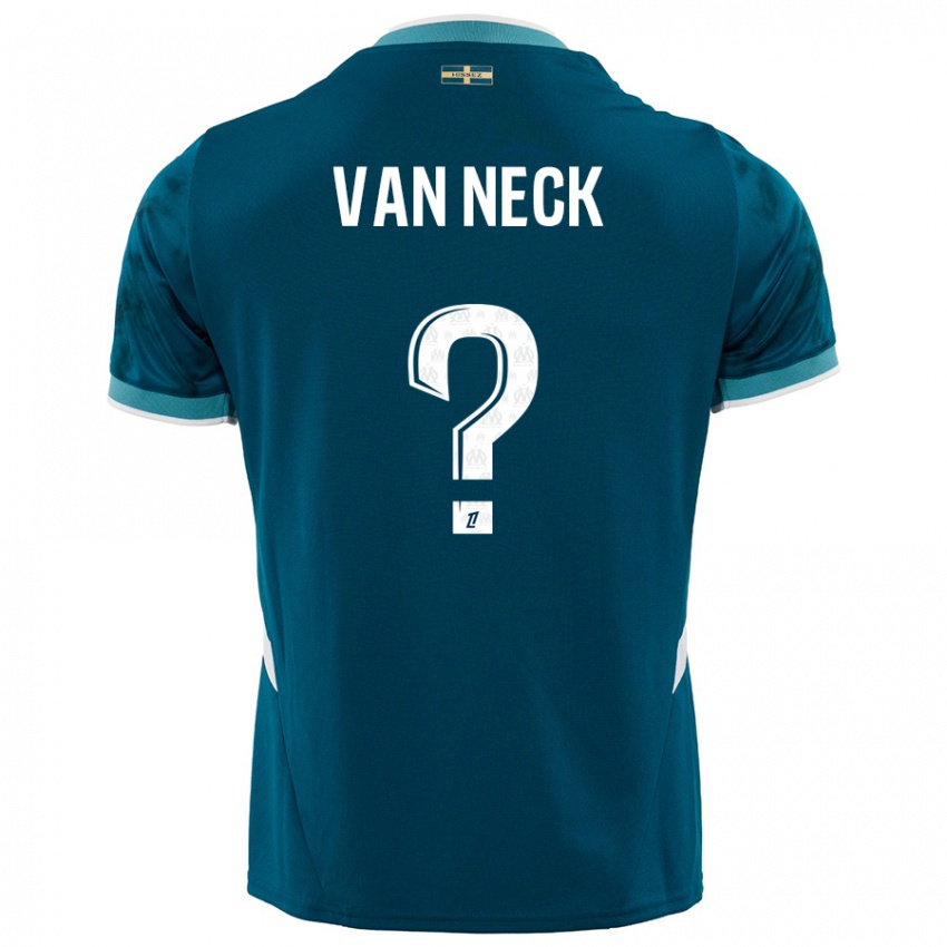 Kinderen Jelle Van Neck #0 Turkoois Blauw Uitshirt Uittenue 2024/25 T-Shirt België