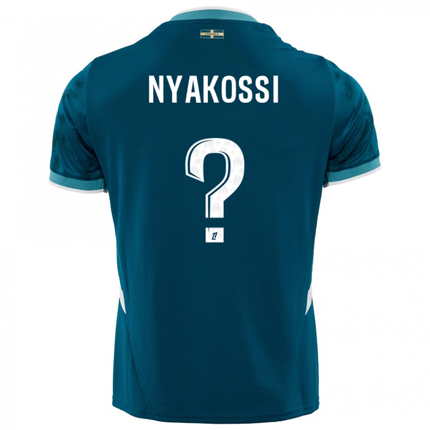 Enfant Maillot Roggerio Nyakossi #0 Turquoise Bleu Tenues Extérieur 2024/25 T-Shirt Belgique