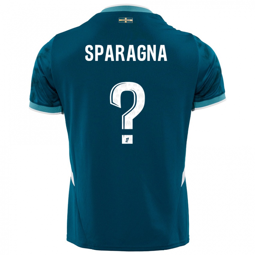 Enfant Maillot Stéphane Sparagna #0 Turquoise Bleu Tenues Extérieur 2024/25 T-Shirt Belgique