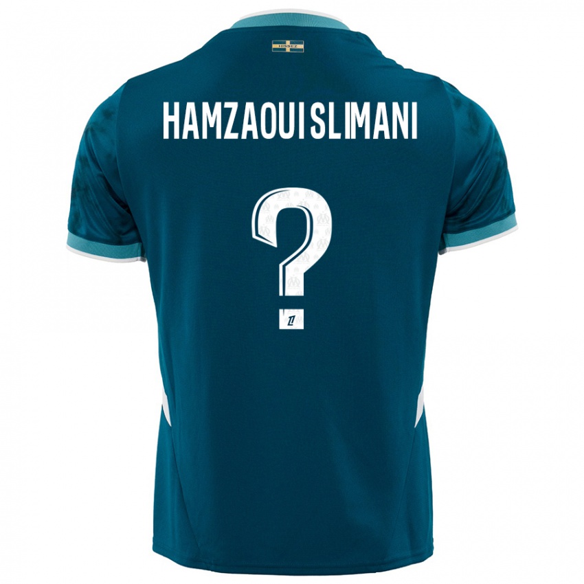 Enfant Maillot Hilan Hamzaoui Slimani #0 Turquoise Bleu Tenues Extérieur 2024/25 T-Shirt Belgique