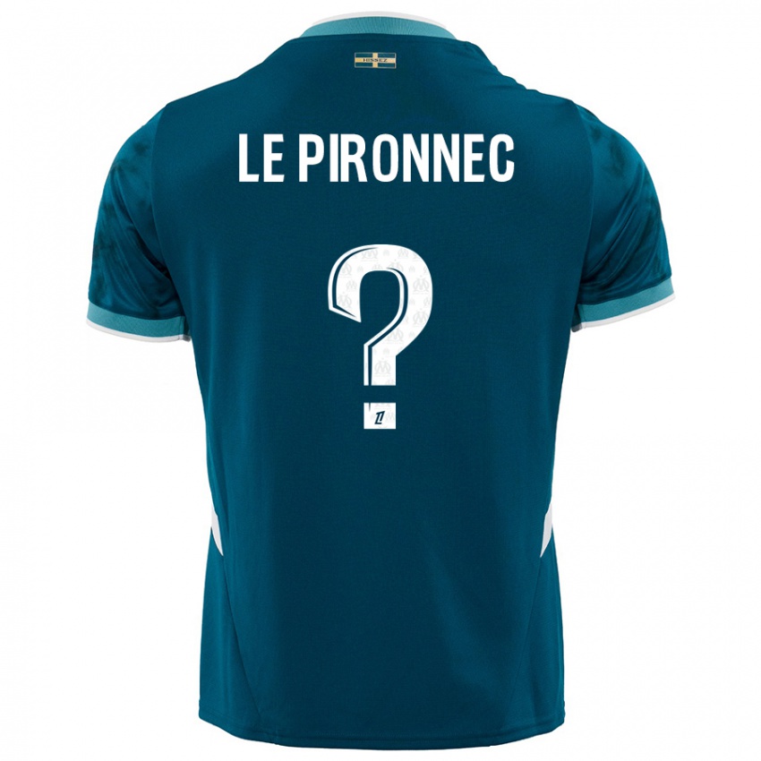 Enfant Maillot Kélian Le Pironnec #0 Turquoise Bleu Tenues Extérieur 2024/25 T-Shirt Belgique