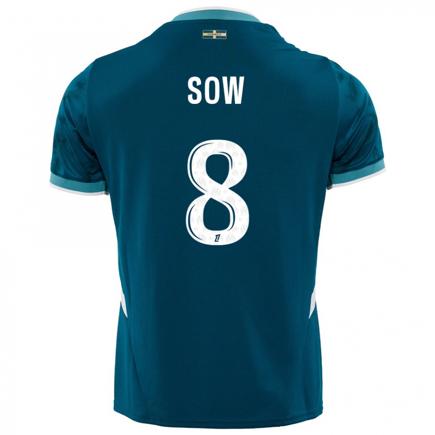 Enfant Maillot Mbayang Sow #8 Turquoise Bleu Tenues Extérieur 2024/25 T-Shirt Belgique