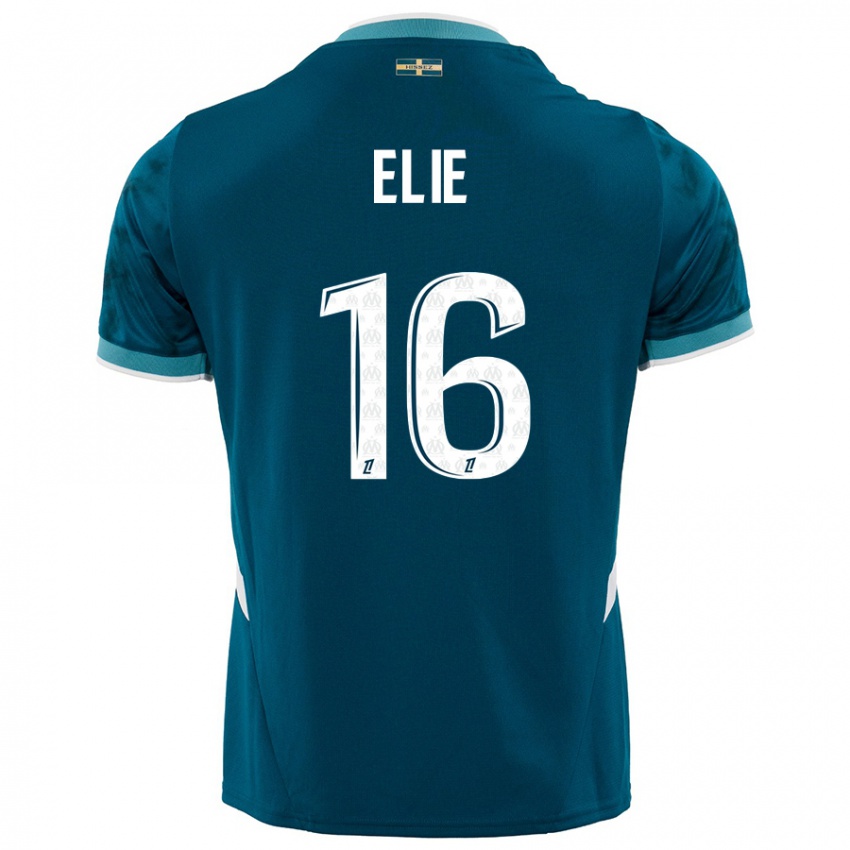 Enfant Maillot Anaïs Elie #16 Turquoise Bleu Tenues Extérieur 2024/25 T-Shirt Belgique