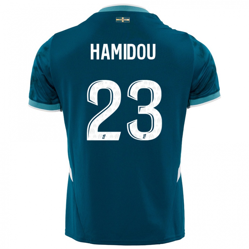 Enfant Maillot Jamila Hamidou #23 Turquoise Bleu Tenues Extérieur 2024/25 T-Shirt Belgique