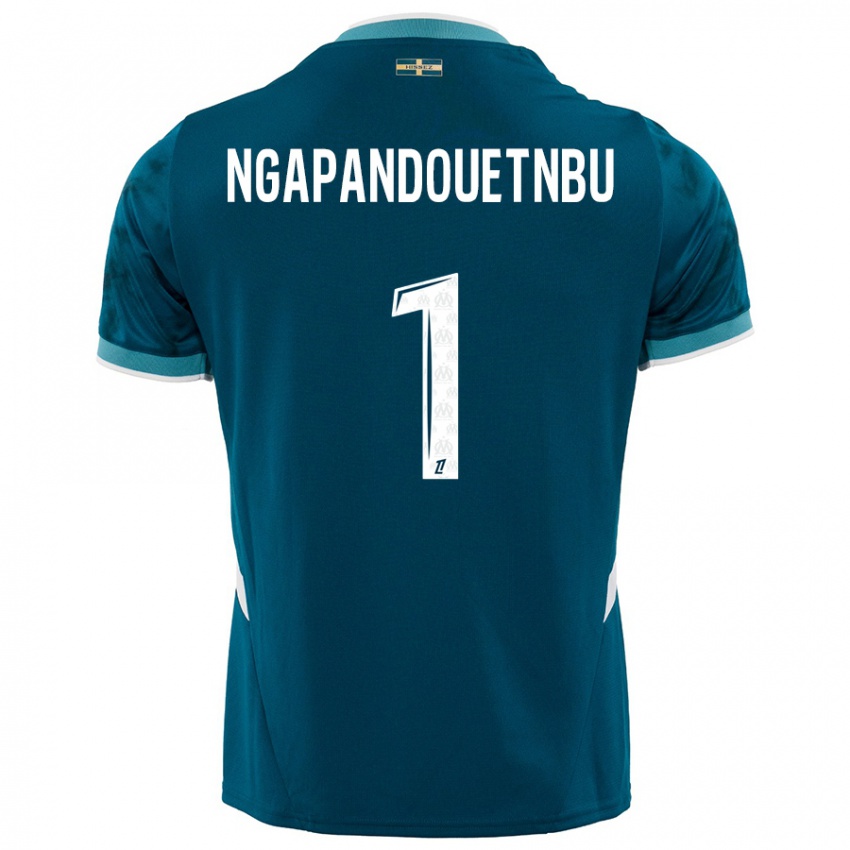 Enfant Maillot Simon Ngapandouetnbu #1 Turquoise Bleu Tenues Extérieur 2024/25 T-Shirt Belgique