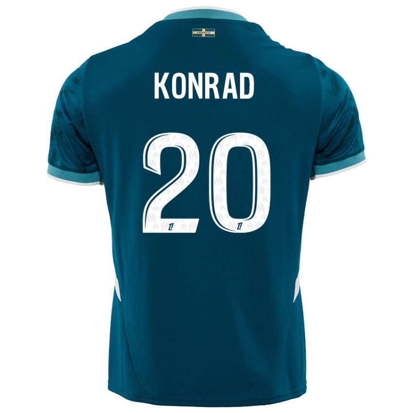 Kinderen Konrad De La Fuente #20 Turkoois Blauw Uitshirt Uittenue 2024/25 T-Shirt België