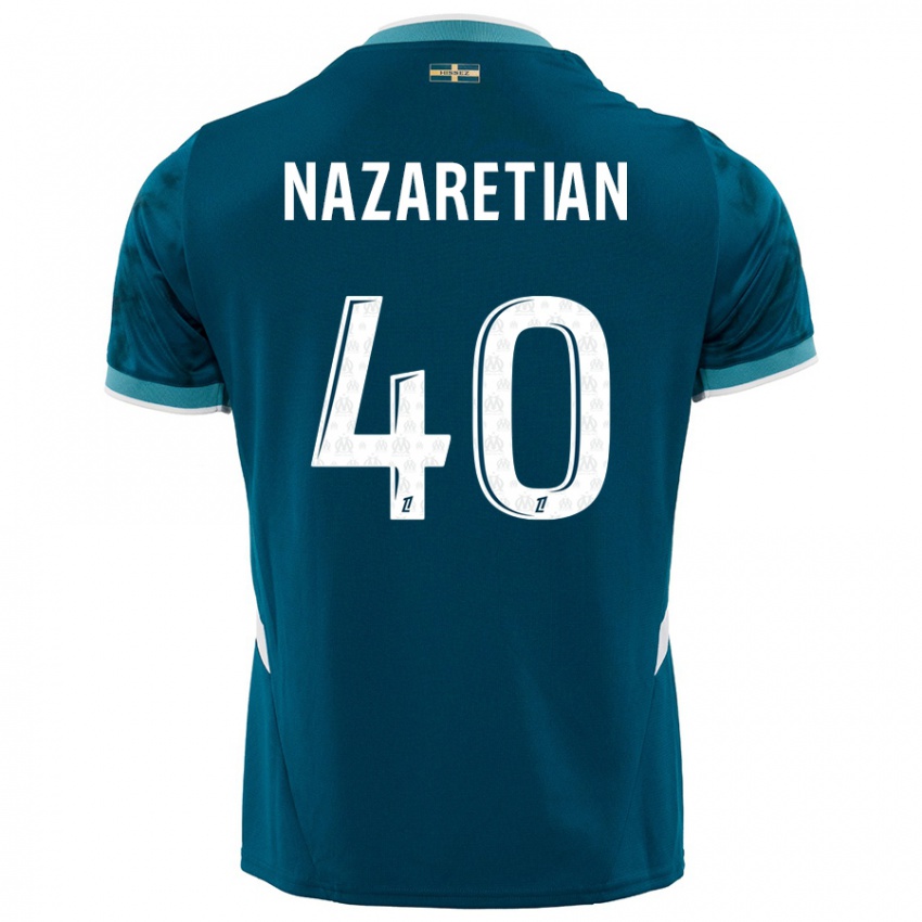 Kinderen Manuel Nazaretian #40 Turkoois Blauw Uitshirt Uittenue 2024/25 T-Shirt België